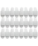 Travelwell 12 Pairs Open Toe Terry Spa Slippers - Bulk Hotel Unisex White Slippers - Buy Online on SooperMarket.com