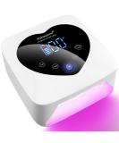 Rechargeable UV LED Nail Lamp - 72W Cordless Gel Nail Curing Light 5 Timer Settings Removable Bottom & Touch Screen for Professional Results - Buy Online on SooperMarket.com
