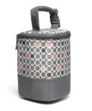 LCY Insulated Baby Bottle Cooler Bag | Holds 4 Bottles | Grey & Pink Dots - Buy Online on SooperMarket.com