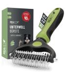 Reavet dog brush & cat brush underwool brush for long hair i Great breeds (size M-L) i removed Unterwolle & M dzungen i with massage effect & top hair protection i fur brush for dogs cats - Buy Online on SooperMarket.com