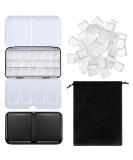 51 Piece Watercolor Paint Palette Set - Metal Tin Box with Half Pans, Lid, and Storage Bag - Travel-Friendly Watercolor Kit for Artists in Black - Buy Online on SooperMarket.com