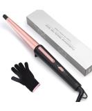 Rose Gold Tapered Curling Wand 13-25MM - Professional Ceramic Hair Curler with Heat-Resistant Glove - Buy Online on SooperMarket.com