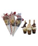 Dinosaur Cone Handmade Gift Set of 3 Belgian Hot Chocolate Stirrers Spoons Stick Individually wrapped - Buy Online on SooperMarket.com