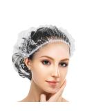 G2PLUS 100PCS Disposable Large Shower Caps - 50CM Plastic Elastic Bath Cap - Waterproof Hair Caps for Home Use Hotel Spa and Hair Salon 100 Count (Pack of 1) - Buy Online on SooperMarket.com