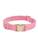 YUDOTE Ultra-Soft Dog Collar for Small Dogs | Natural Cotton Cord Sensitive Skin Pink S (1 Pack) - Ideal for International Shipping - Buy Online on SooperMarket.com