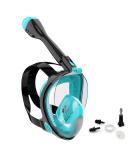 Jwintee Full Face Snorkel Mask, Diving Mask for Kids and Adults,180 Panoramic View Snorkel Mask with Camera Mount, Safe Breathing, Anti-Leak&Anti-Fog Green/Black Medium - Buy Online on SooperMarket.com