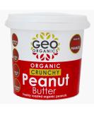 Geo Organics Crunchy Peanut Butter - Made with 100% Organic Roasted Peanuts (1kg Tub) - Natural No Palm Oil No Added Sugar No Salt Hi-Oleic Peanuts High in Protein Gluten Free Vegan Dairy Free Crunchy Peanut Butter 1 kg (Pack of 1) - Buy Online on SooperMarket.com
