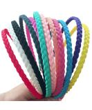 Pack of 12 Thin Hair Bands for Girls & Women - Yazon Model 2 Plastic with Teeth Narrow | International Shipping Available - Buy Online on SooperMarket.com