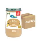 Freche Freunde Organic Pear & Banana Baby Porridge (6 x 190g) | Perfect for Babies 5 Months+ - Buy Online on SooperMarket.com