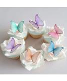 GEORLD Edible Wafer Paper Butterflies Set of 48 Purple Colorful Cake Decorations, Cupcake Topper Mixed Color 5 Color Mixed - Buy Online on SooperMarket.com
