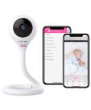 iBaby M2C WiFi Baby Monitor Camera 1080P FHD Audio Night Vision Wall Mount Kit | 2021 Updated HD Video & Audio Quality with Motion Crying Alerts | White M2C with Flexible Tail - Buy Online on SooperMarket.com