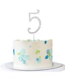 Silver Rhinestone Happy Birthday Cake Topper - Elegant Cake Decoration | International Shipping Available - Buy Online on SooperMarket.com