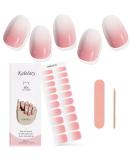Kalolary Gel Nail Polish Strips Nail Gel Art Sticker Waterproof Full Nail Wraps Decal Sets with Nail File and Stick for Women Girls Nail Art Decor (UV/LED Lamp Required) (Gradient Pink) - Buy Online on SooperMarket.com