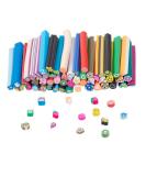 NBEADS 50PCS Mixed Styles Polymer Clay Cane Slices Nail Art Stickers Nail Art Decoration - Buy Online on SooperMarket.com