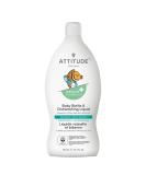 ATTITUDE Little One Baby Bottle & Dishwashing Liquid - Pear Nectar 23.7 fl oz (700 ml) | Eco-Friendly & Safe for Babies - Buy Online on SooperMarket.com