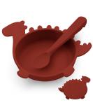 Silicone Baby Bowl with Suction - Food Grade BPA-Free Toddler Weaning Bowl in Red - Buy Online on SooperMarket.com