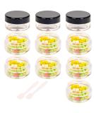 10ml Black Jars with Lids - Set of 10 Empty Cream & Lip Balm Jars for DIY - International Shipping - Buy Online on SooperMarket.com