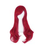 MapofBeauty 28" 70cm Long Curly Hair Ends Costume Cosplay Wig (Dark Red) - Buy Online on SooperMarket.com