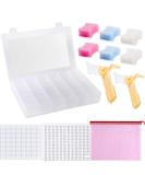 Embroidery Floss Cross Organizer Box - 127pcs Bobbin Winder Kit with 36 Compartments and Floss Bobbins for Craft Sewing Storage - Buy Online on SooperMarket.com