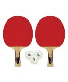 Martin Kilpatrick Vortex Ping Pong Paddle Set | Pips-Out Rubber Surface | Flared Handle | Free Balls | Ideal for Beginner Players | 2-Player Set - Buy Online on SooperMarket.com