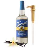 Torani Sugar Free Vanilla Syrup for Coffee 25.4 Ounces for Vanilla Flavored Coffee Torani Syrup with Fresh Finest Syrup Pump Dispenser - Buy Online on SooperMarket.com