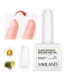 SAVILAND Clear Builder Nail Gel - 15ml | Strong Hard Gel & Nail Strengthener with Castor Oil & Vitamin E for Nail Extensions & Repair - Buy Online on SooperMarket.com