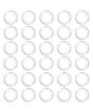 30PCS 1 Inch Clear Glass Cabochons for Crafts, Jewelry Making - Non-Calibrated Round Gems for Pendants, Rings, Necklaces - 25mm Dome Tile Clear Glass Pebbles - Buy Online on SooperMarket.com