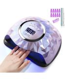 iBigLY 248W UV LED Nail Lamp - Faster Curing Nail Dryer for Gel Polish - 60 Lamp Beads, 4 Timers, Auto Sensor - Home Salon Nail Art Light - Purple - Buy Online on SooperMarket.com