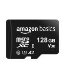 Amazon Basics microSDXC Memory Card with Full Size Adapter, A2, U3, Read Speed up to 100 MB/s, 128 GB 128GB - Buy Online on SooperMarket.com