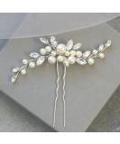 Jakawin Pearl Bride Wedding Hair Pins Silver Rhinestone Hair Piece Crystal Headpiece Bridal Hair Accessories for Women and Girls HP179 - Buy Online on SooperMarket.com