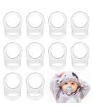 Lisopo 12 PCs Transparent Silicone button ring silicone ring for pacifier baby pacifier holder clip adapter pacifier holder for baby pacifier chains - Buy Online on SooperMarket.com