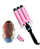 3 Barrel Curling Iron with LCD Temperature Display - 1 Inch Ceramic Hair Crimper for Deep Waves and All Styles - Buy Online on SooperMarket.com