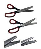 LIZARA Professional Heavy Duty Pinking Shears Scissors for Fabric - Pack of Zig Zag and Scalloped Pattern Scissors | Tailor's Pinking Shears for Precision Fabric Cutting - Buy Online on SooperMarket.com