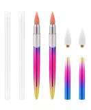 2-Piece Rhinestone Picker Set with Interchangeable Wax Tip - Nail Art Applicator Tool for Perfect Manicures - Buy Online on SooperMarket.com