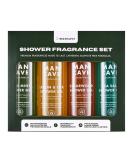 ManCave Men's Ultra-Premium Shower Gel Fragrance Gift Set Featuring 4 x 500ml Natural Sulphate Free Shower Gels: Wild Mint Lemon & Oak Cedarwood and Sea Salt fragrances Vegan Friendly - Buy Online on SooperMarket.com