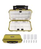 TRUSCEND Small Green Fishing Tackle Box Organizer | Waterproof & Airtight Storage Container with Adjustable Dividers | Ideal for Lures and Gear - Buy Online on SooperMarket.com