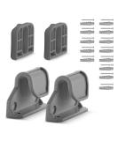 Dearlomum Retractable Baby Gate Replacement Parts - Original Hardware Set (Grey) | 2 Latches, 2 Brackets, 1 Set of Screws | Compatible with Asin B09K7GXDVT/B09K7J4PH2/B09XMRJ87H - Buy Online on SooperMarket.com
