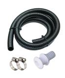 Maxzone Bilge Pump Installation Kit Bilge Pump Hose 1-1/8-Inch Dia Plumbing Kit | 6 FT Premium Quality Kink-free Flexible PVC Hose | Includes 2 Hose Clamps and Thru-Hull Fitting 1/8 Inch - Buy Online on SooperMarket.com