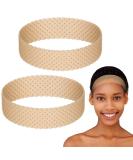 2 Pieces Adjustable Silicone Wig Headband Fix Non Slip Wig Bands Seamless Wig Grip Band Strong Holder for Men Women Sports Yoga (Light Brown) - Buy Online on SooperMarket.com