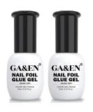 Nail Foil Glue Gel for Foil Art Stickers Strong Adhesion Nail Complete Transfer Available 15mlx2 Bottles Soak Off LED LAMP Required Tips Manicure DIY With Gift Box - Buy Online on SooperMarket.com