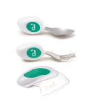 Doddl Kid Cutlery Set Toddler Self Feeding Cutlery Spoon Fork & Knife 12months+ (Aqua) - Buy Online on SooperMarket.com