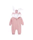Kids Tales Newborn Baby Winter Romper | Rabbit Ear Hooded Zipper | 6-9 Months | Pink Thick - Buy Online on SooperMarket.com