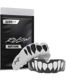 2 Pack Nxtrnd Rush Mouth Guard Sports, Professional Mouthguards for Boxing, Jiu Jitsu, MMA, Wrestling, Football, Lacrosse, and All Sports, Fits Adults, Youth, and Kids 11+ (B&W Fang) Black & White Fangs - Buy Online on SooperMarket.com