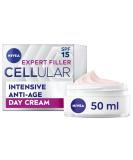 NIVEA Hyaluron Cellular Filler Anti-Age Day Cream SPF 15 (50ml) Anti Wrinkle Cream with Hyaluronic Acid Anti Ageing Face Cream Day Cream for Women - Buy Online on SooperMarket.com