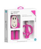 Matchstick Monkey Antimicrobial Teething Starter Set - Pink Monkey Set for Babies 3 Months+ | Includes Flat Face Teether, Animal Teether, and Finger Toothbrushes - Buy Online on SooperMarket.com