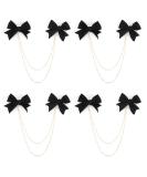 Buy Biitfuu 4Pcs Black Hair Bows with Pearl Chains - Stylish Hair Accessories for Girls & Women - International Shipping Available - Buy Online on SooperMarket.com