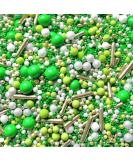 Green sprinkles gold bright neon lime Metallic Sprinkle mix Eid st Patrick s day Easter decoration party cupcake cookies cake toppers pearls cupcake topper Father s Day dad edible chocolate balls HULK - Buy Online on SooperMarket.com