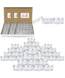 (Quantity: 200 Pieces) Beauticom 5G/5ML Round Clear Jars with Screw Cap Lid BPA Free 200 Jars Clear - Buy Online on SooperMarket.com