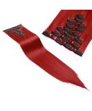 23 Inch Dark Red Clip In Hair Extensions - 8 Pcs Full Head Set, Heat-Resistant Straight Hairpiece - Buy Online on SooperMarket.com