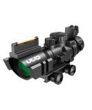 UUQ Prism 4x32 Rifle Scope with Triple Illuminated Reticle and Fiber Optic Sight - Buy Online on SooperMarket.com